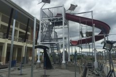 Custom made fiberglass water slides