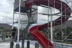 Custom made fiberglass water slides