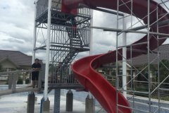 Custom made fiberglass water slides