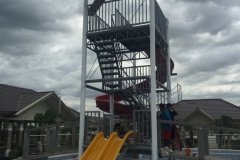 Custom made fiberglass water slides