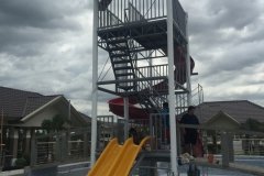 Custom made fiberglass water slides